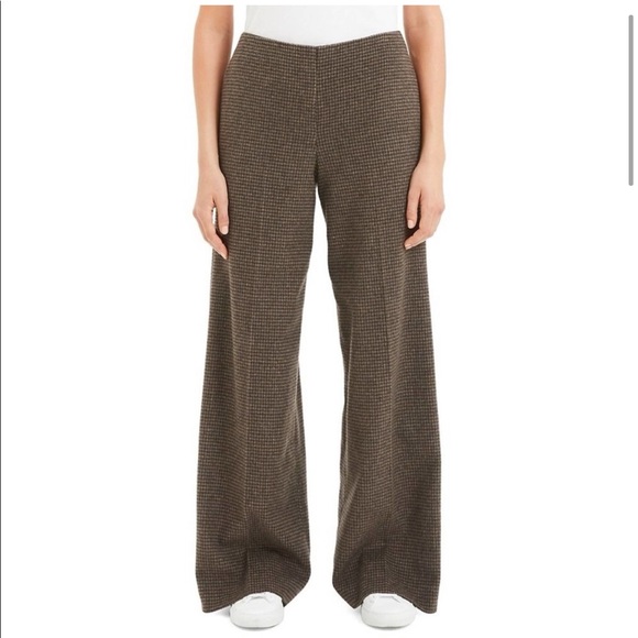 Theory Pants - ❌SOLD❌Theory wide pant brown multi hounds flannel NWT $395 size 0 designer